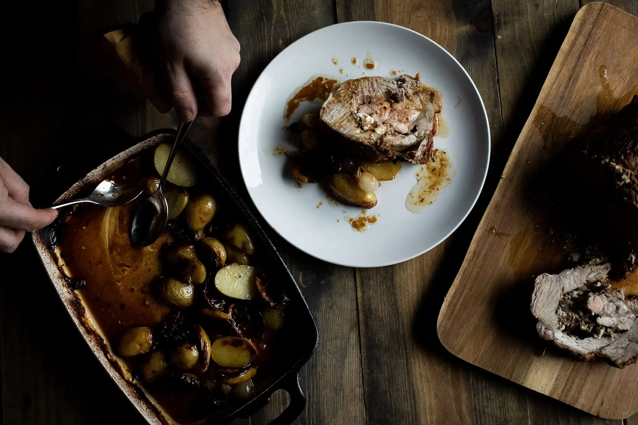 Stuffed Pork Collar with Mushrooms & Cheese